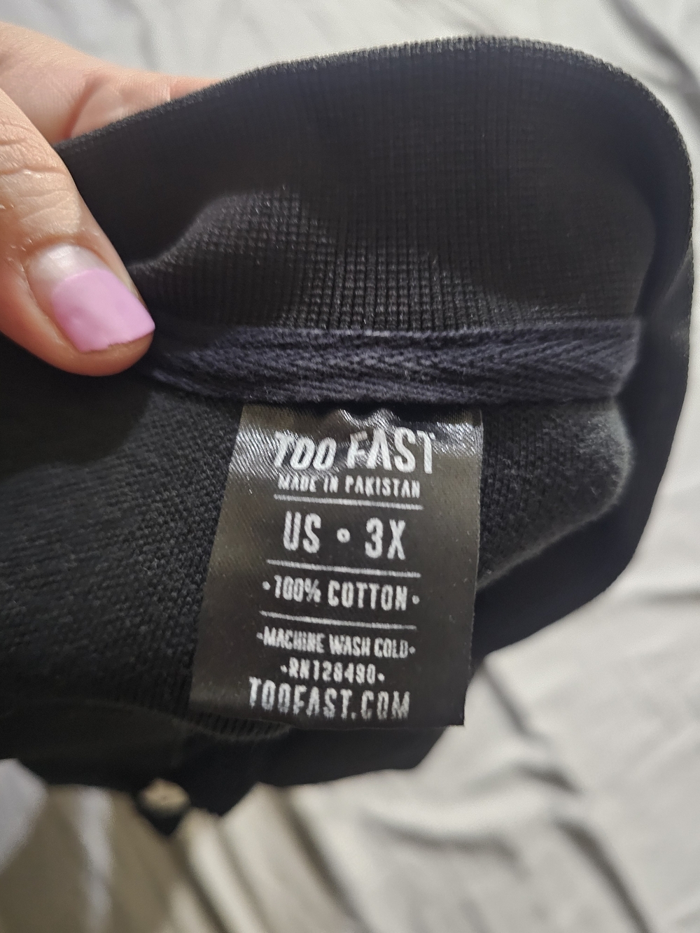 Too Fast Black Graphic Tee (US 3X)
